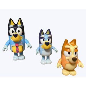 Bluey Family Figurine Set of 3 Action Figures
